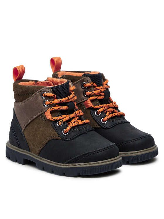 Clarks Clarks Зимни обувки Lorcam Hike T 26178391 Каки