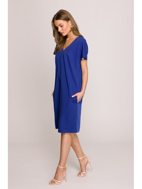 Stylove Stylove Letné šaty S392 Modrá Premium Fit
