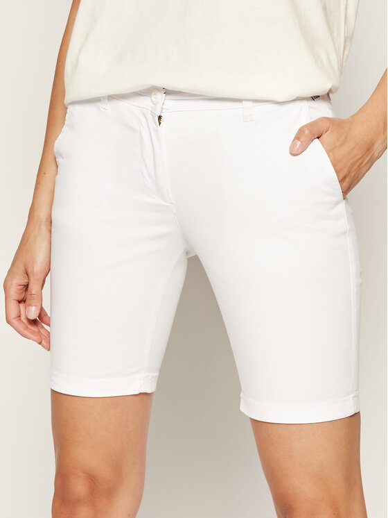Napapijri Napapijri Pantaloncini di tessuto Noridian 1 N0YHH9 Bianco Slim Fit