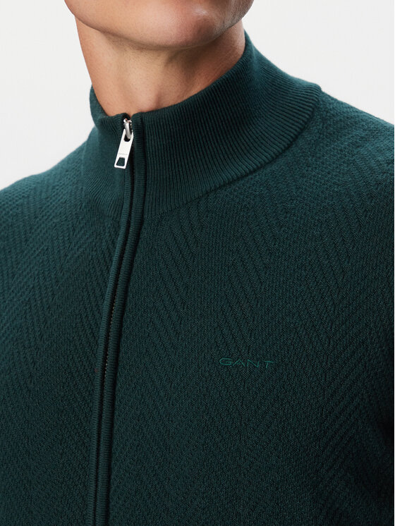 Gant Gant Кардиган 8050334 Тъмнозелен Regular Fit