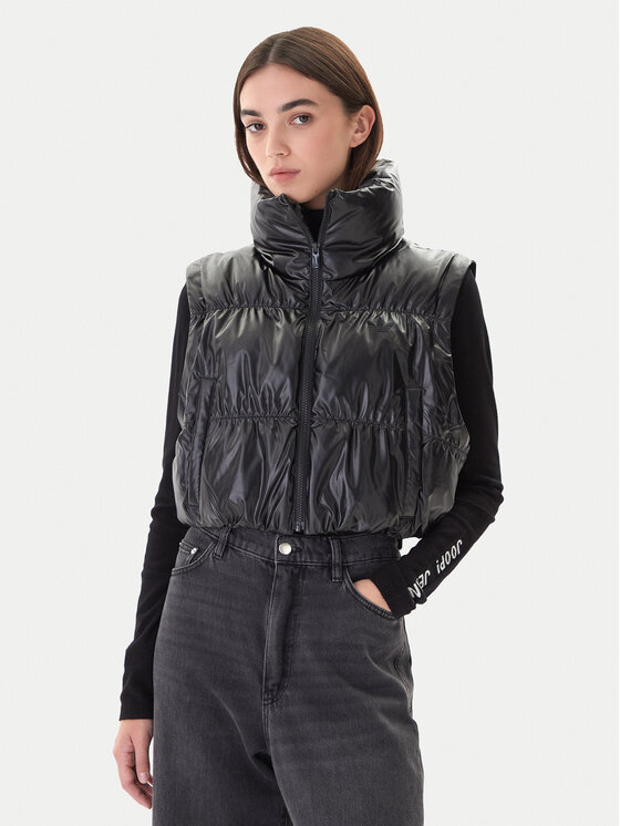 adidas adidas Zimní bunda Essentials Glossy 2-In-1 JX2988 Černá Loose Fit