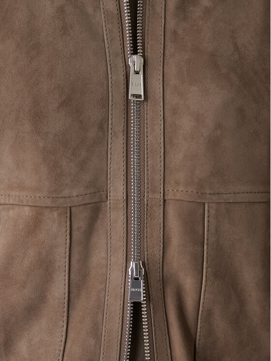 BOSS BOSS Кожено яке H-Maparo 50547673 Бежов Regular Fit