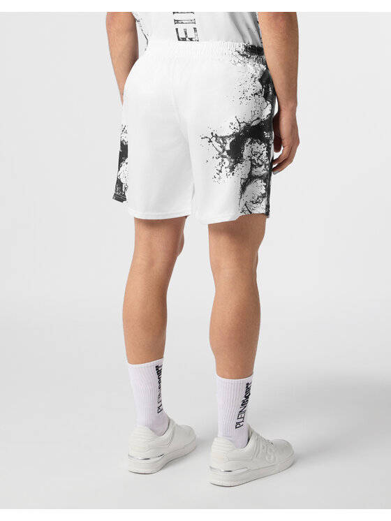 Plein Sport Plein Sport Szorty sportowe 28341 Biały Jogger Fit