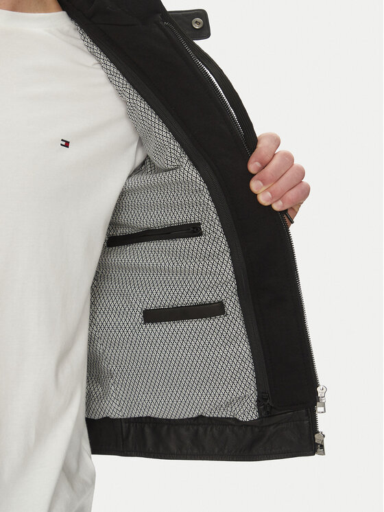 Serge Pariente Serge Pariente Geacă de piele Sean Negru Regular Fit
