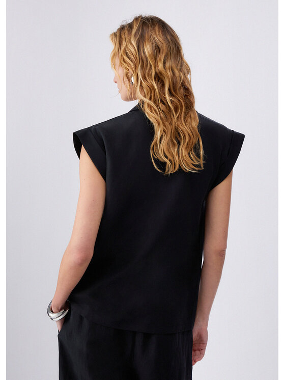 Liu Jo Liu Jo Gilet WA6369T481822222 Nero Loose Fit