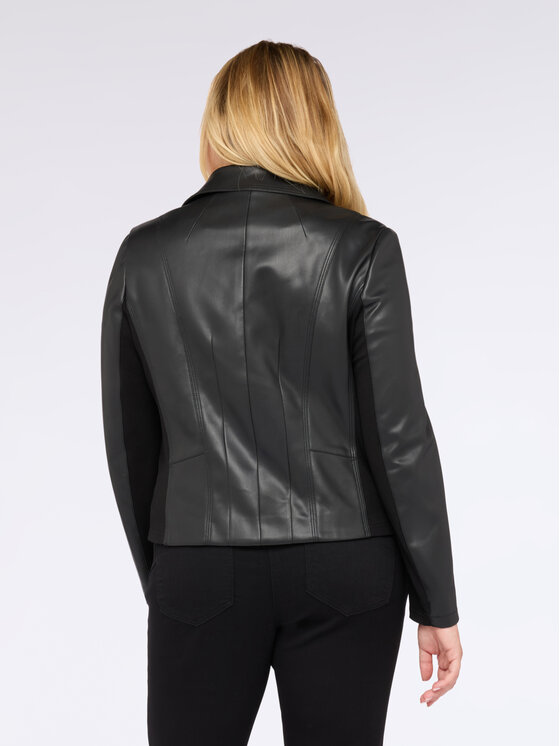 Fiorella Rubino Fiorella Rubino Giacca in similpelle R364T001241N033 Nero A-Line Fit