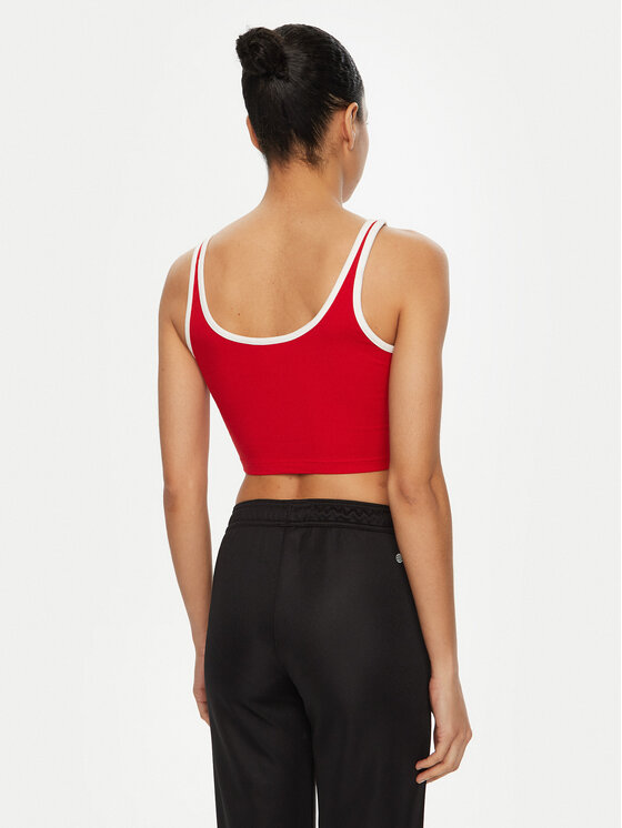 adidas adidas Top adicolor 3-Stripes JD4615 Czerwony Slim Fit