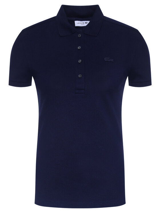 Lacoste Lacoste Polo PF5462 Granatowy Slim Fit