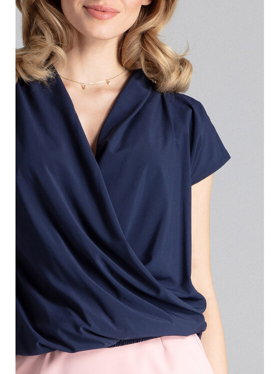 FIGL FIGL Blúzka M652 Tmavomodrá Regular Fit