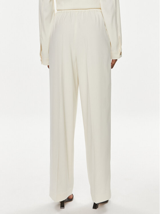 Samsøe Samsøe Samsøe Samsøe Bavlnené nohavice Julia F23100048 Écru Relaxed Fit