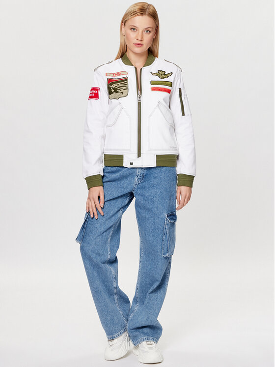 Aeronautica Militare Aeronautica Militare Bomber 231AB2059DCT3084 Bianco Regular Fit