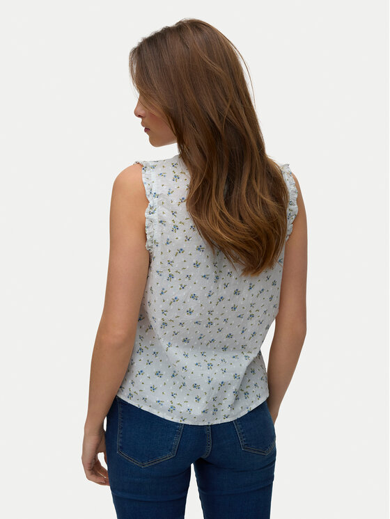 Vero Moda Vero Moda Top Trine 10342734 Biały Regular Fit