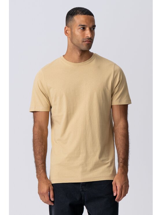 TeeShoppen TeeShoppen T-Shirt 'Basic Collection' Beżowy Regular Fit