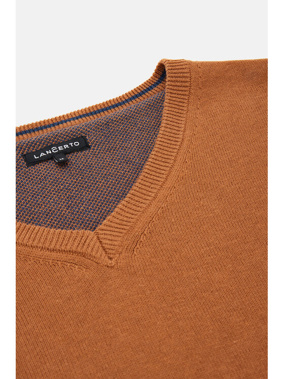 Lancerto Lancerto Sweter Lenny SW073223000038 Brązowy Regular Fit