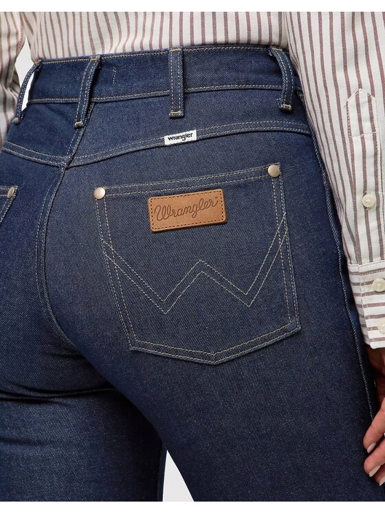 Wrangler Wrangler Jeansy 70S Flare Niebieski Flare Fit