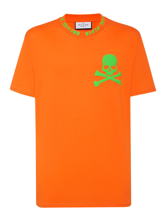 PHILIPP PLEIN PHILIPP PLEIN T-Shirt 299 Pomarańczowy Regular Fit