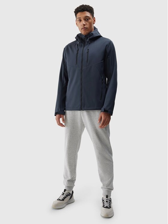 4F 4F Kurtka softshell 4FWSS24 TSOFM224 23S CIEMNY SZARY XL Szary Regular Fit