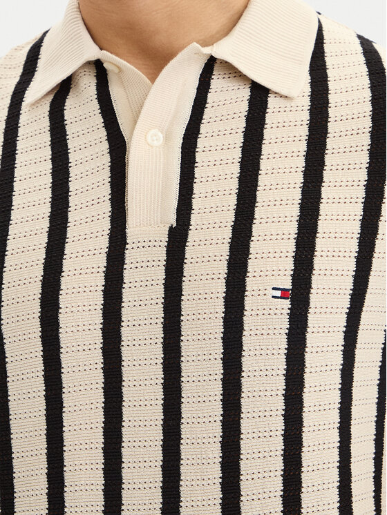 Tommy Hilfiger Tommy Hilfiger Polo MW0MW42770 Κρεμ Regular Fit