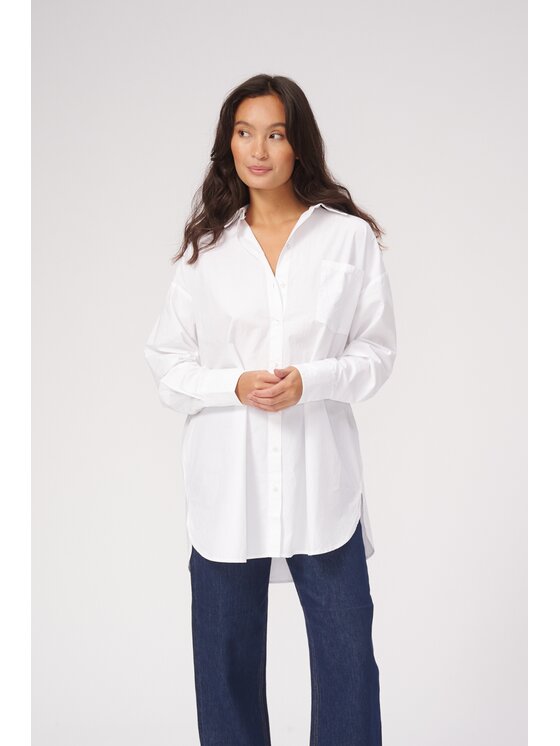 TeeShoppen TeeShoppen Koszula Koszulka Oversized Biały Oversize