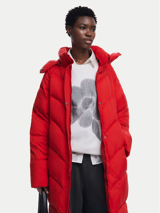 Desigual Desigual Winterjacke Copenhague 24WWEWA9 Rot Relaxed Fit