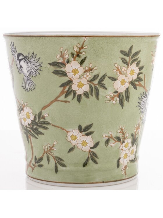 MIAhome MIAhome Kwietnik Osłonka porcelanowa PORSELEN-2 Zielony