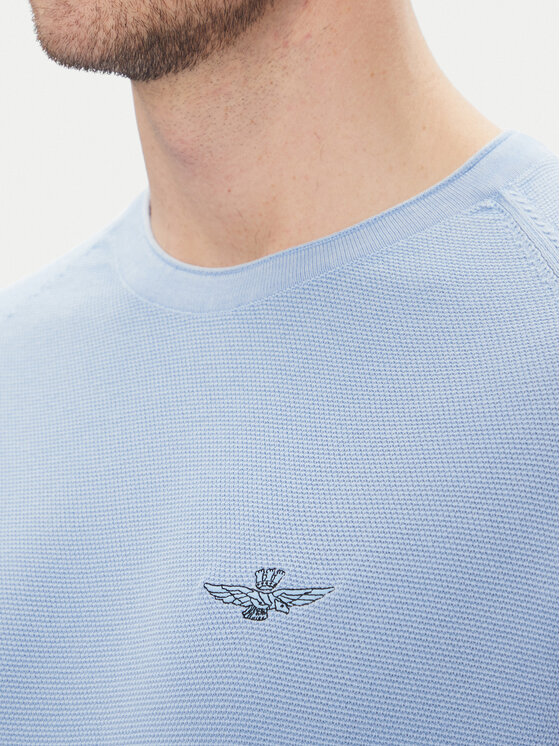 Aeronautica Militare Aeronautica Militare Pulover 251MA1556L560 Albastru celest Regular Fit
