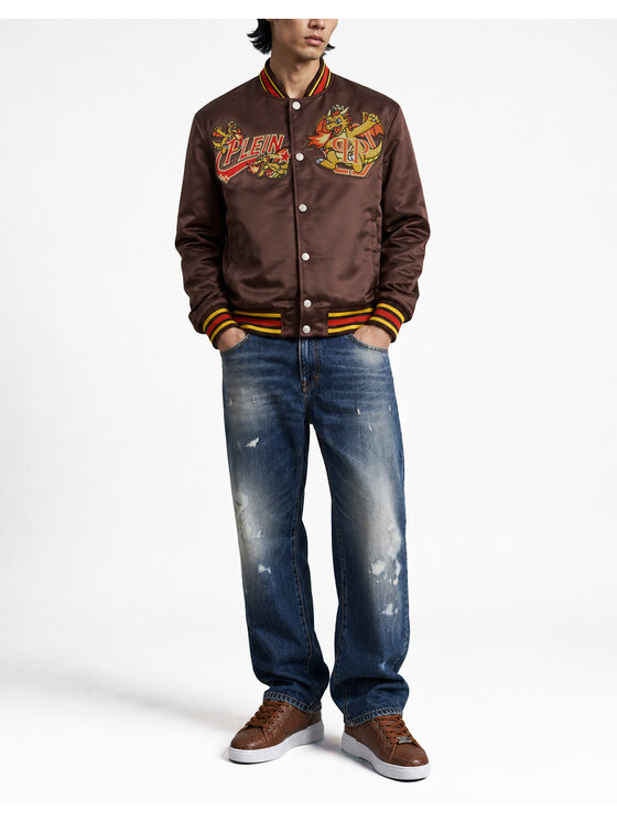 PHILIPP PLEIN PHILIPP PLEIN Kurtka bomber 31144 Brązowy Regular Fit