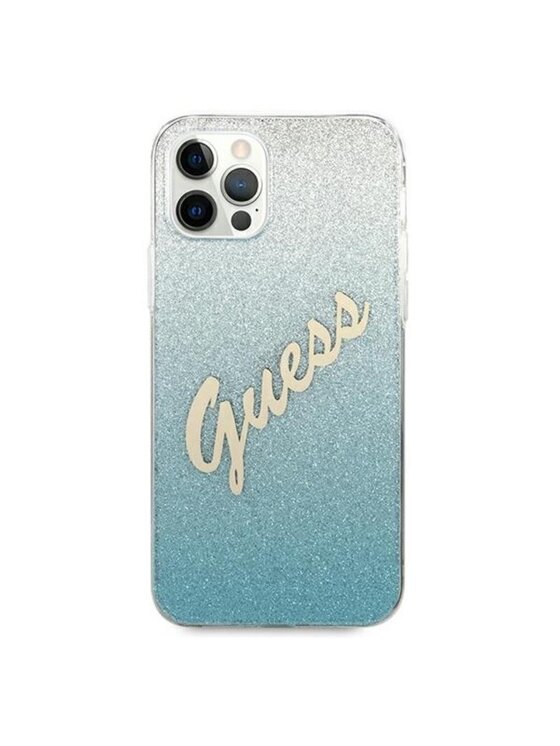 Guess Guess Etui na telefon Glitter Gradient Script Niebieski