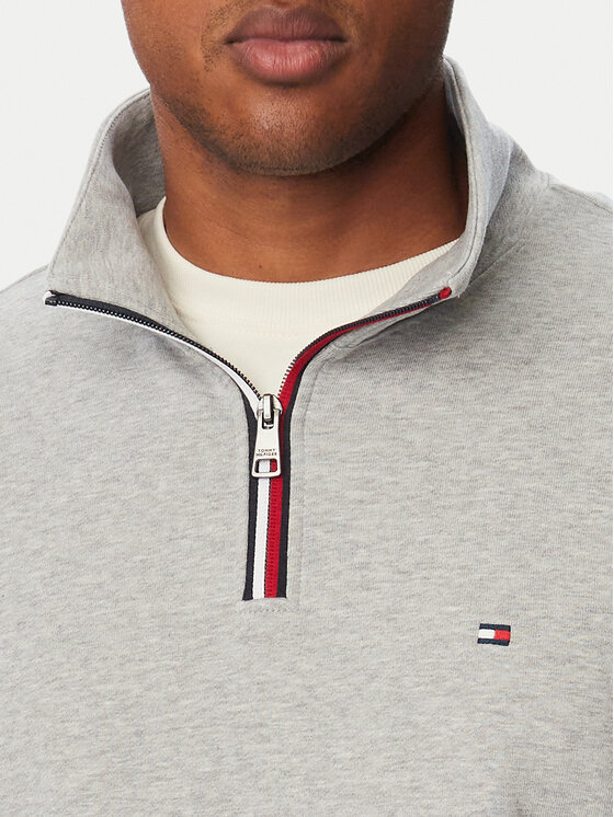 Tommy Hilfiger Tommy Hilfiger Μπλούζα Tipping Terry MW0MW44943 Γκρι Regular Fit