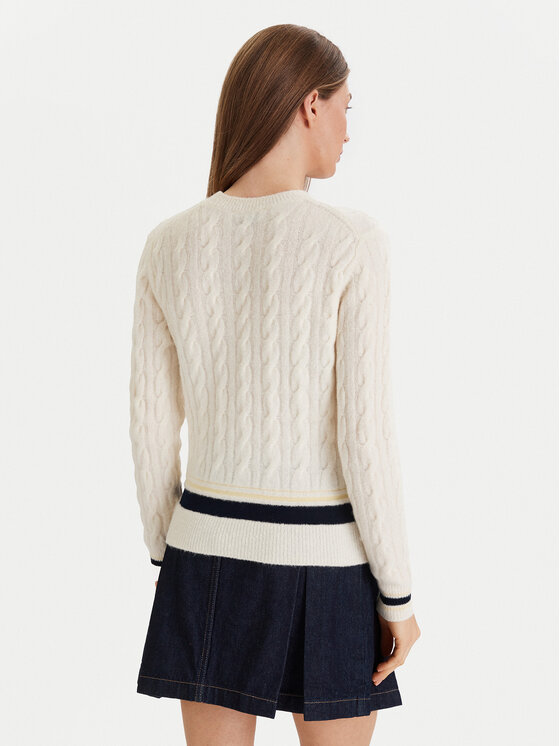 Lacoste Lacoste Πουλόβερ AF4159 Εκρού Regular Fit