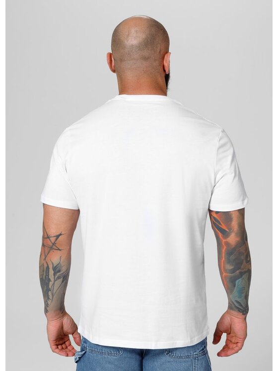 PITBULL PITBULL T-Shirt SMALL LOGO Biały Regular Fit
