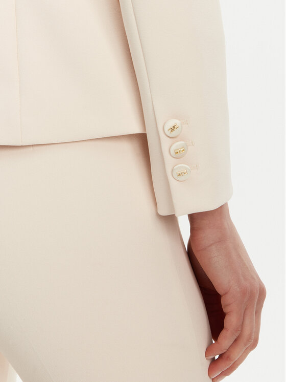 Elisabetta Franchi Elisabetta Franchi Suknjič GI-142-51E2-V700 Écru Regular Fit