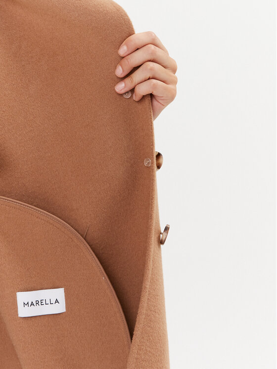 Marella Marella Volneni plašč Betel 2330161138200 Rjava Regular Fit