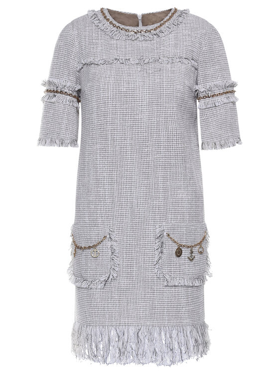 Elisabetta Franchi Elisabetta Franchi Sukienka koktajlowa AB-003-03E2-V599 Beżowy Slim Fit