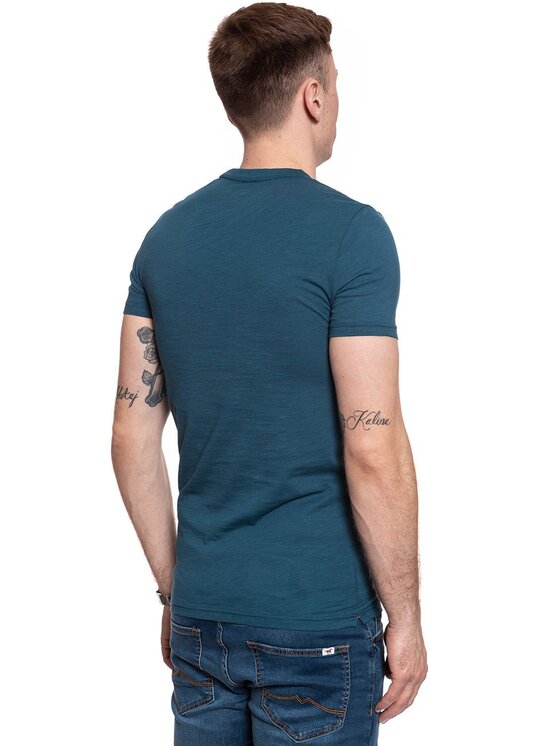 Mustang Mustang T-Shirt AARON C PRINT Niebieski Slim Fit