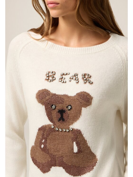 Oltre Oltre Maglione M371J005115N011 Bianco Regular Fit