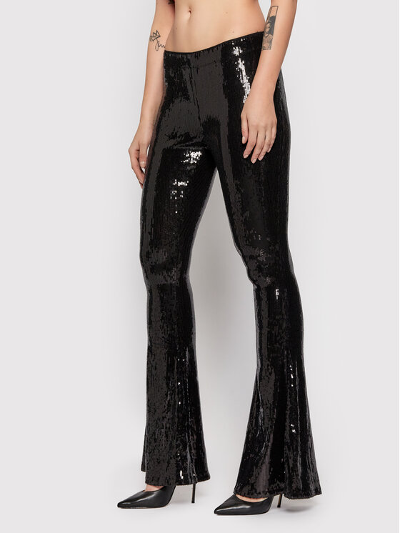 TWINSET TWINSET Pantaloni din material 212AT2084 Negru Slim Fit