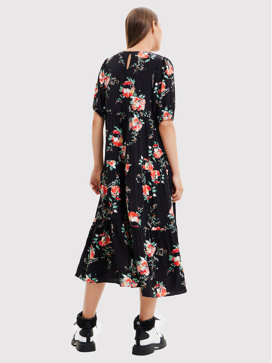 Desigual Desigual Ikdienas kleita Florencia 22WWVW60 Melns Relaxed Fit