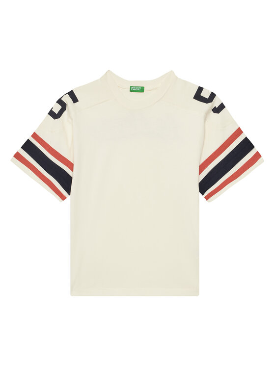 United Colors Of Benetton T-Shirt 3MI5C10OA Beżowy Relaxed Fit