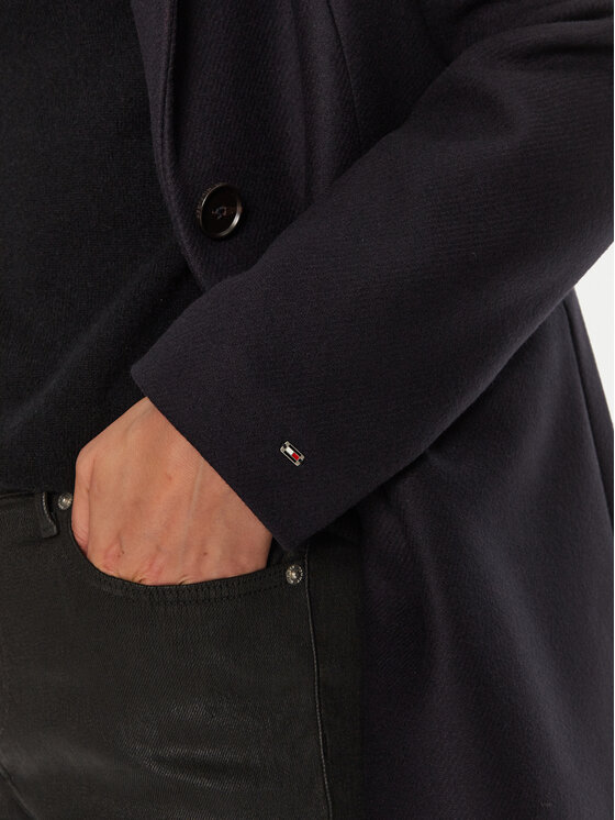 Tommy Hilfiger Tommy Hilfiger Palton de lână WW0WW42738 Bleumarin Regular Fit