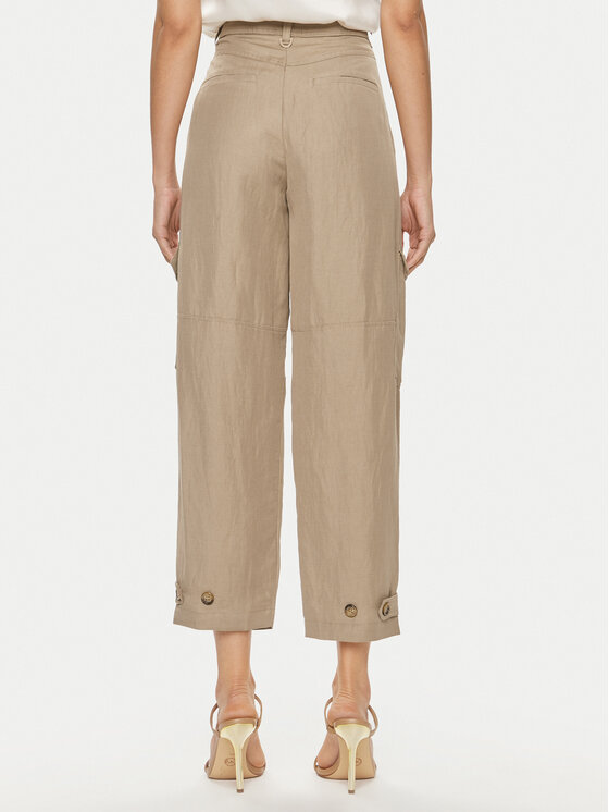 Marella Marella Текстилни панталони Giada 2413131045 Бежов Relaxed Fit