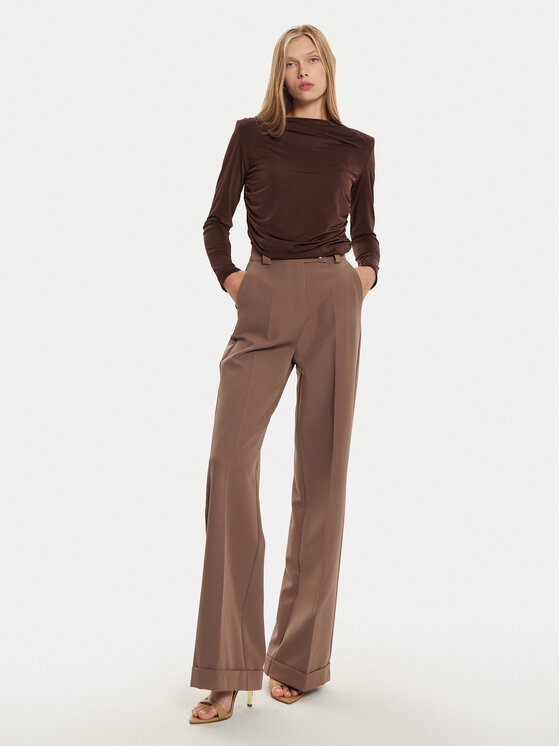Maryley Maryley Stoffhose 24IB563/43WO Braun Relaxed Fit