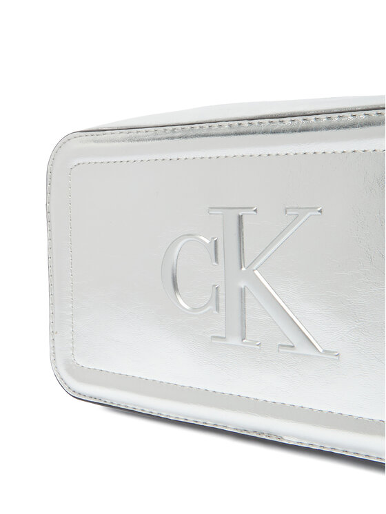 Calvin Klein Calvin Klein Ročna torba Bold Ck Metallic Camera Bag LV04F3331G Srebrna
