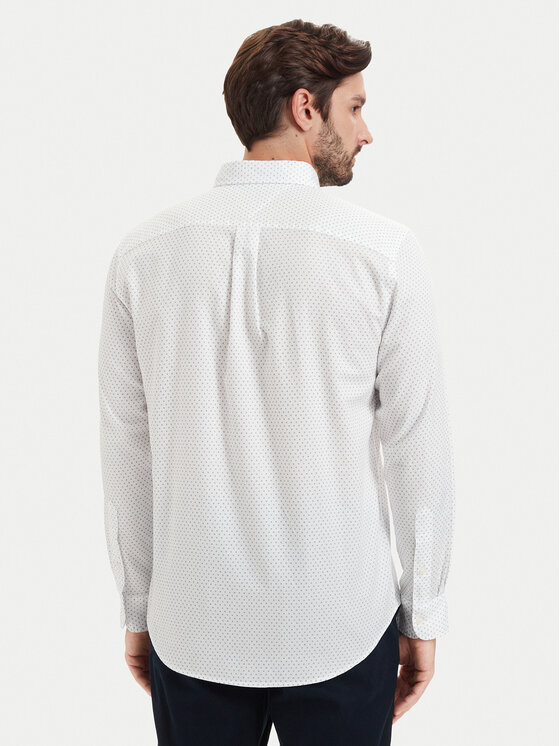 Tommy Hilfiger Tommy Hilfiger Πουκάμισο Poplin MW0MW43318 Λευκό Regular Fit