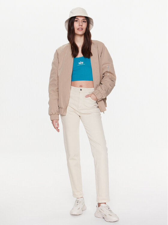 Alpha Industries Alpha Industries Top Basic 116082 Blau Cropped Fit