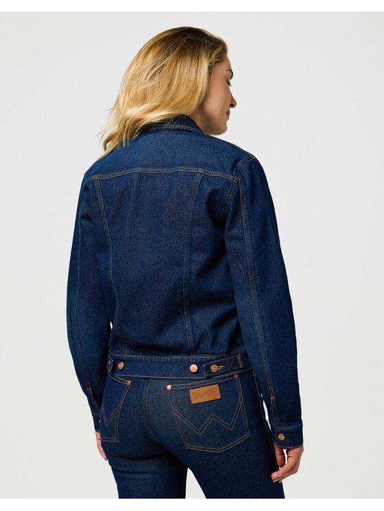 Wrangler Wrangler Kurtka jeansowa HERITAGE JACKET Niebieski Regular Fit