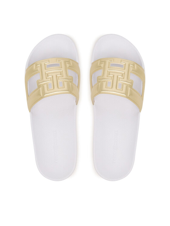 Tommy Hilfiger Tommy Hilfiger Παντόφλες Monogram Pool Slide FW0FW09525 Χρυσό