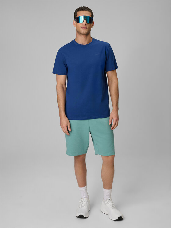 4F 4F T-Shirt BASIC+ Granatowy Regular Fit
