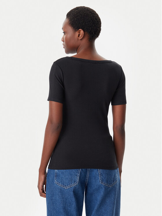 Tommy Hilfiger Tommy Hilfiger Tricou WW0WW37866 Negru Slim Fit