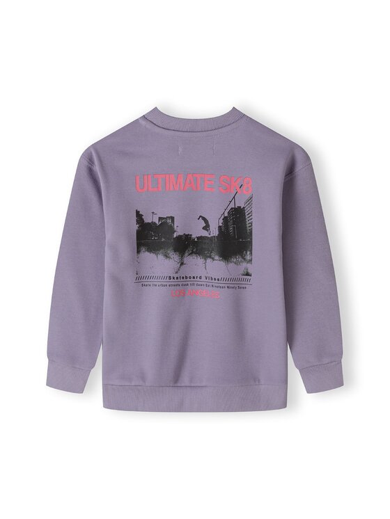 MINOTI MINOTI Bluza 23fleece63 Fioletowy Oversize